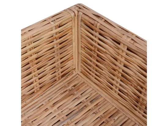 NETTLIFE Ensemble de canapés 18 pcs Rotin naturel