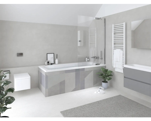 Jungborn SETTE 80 cm badwand, montage rechts, chroomprofiel, helder glas met vuilafstotende coating en buffergreep