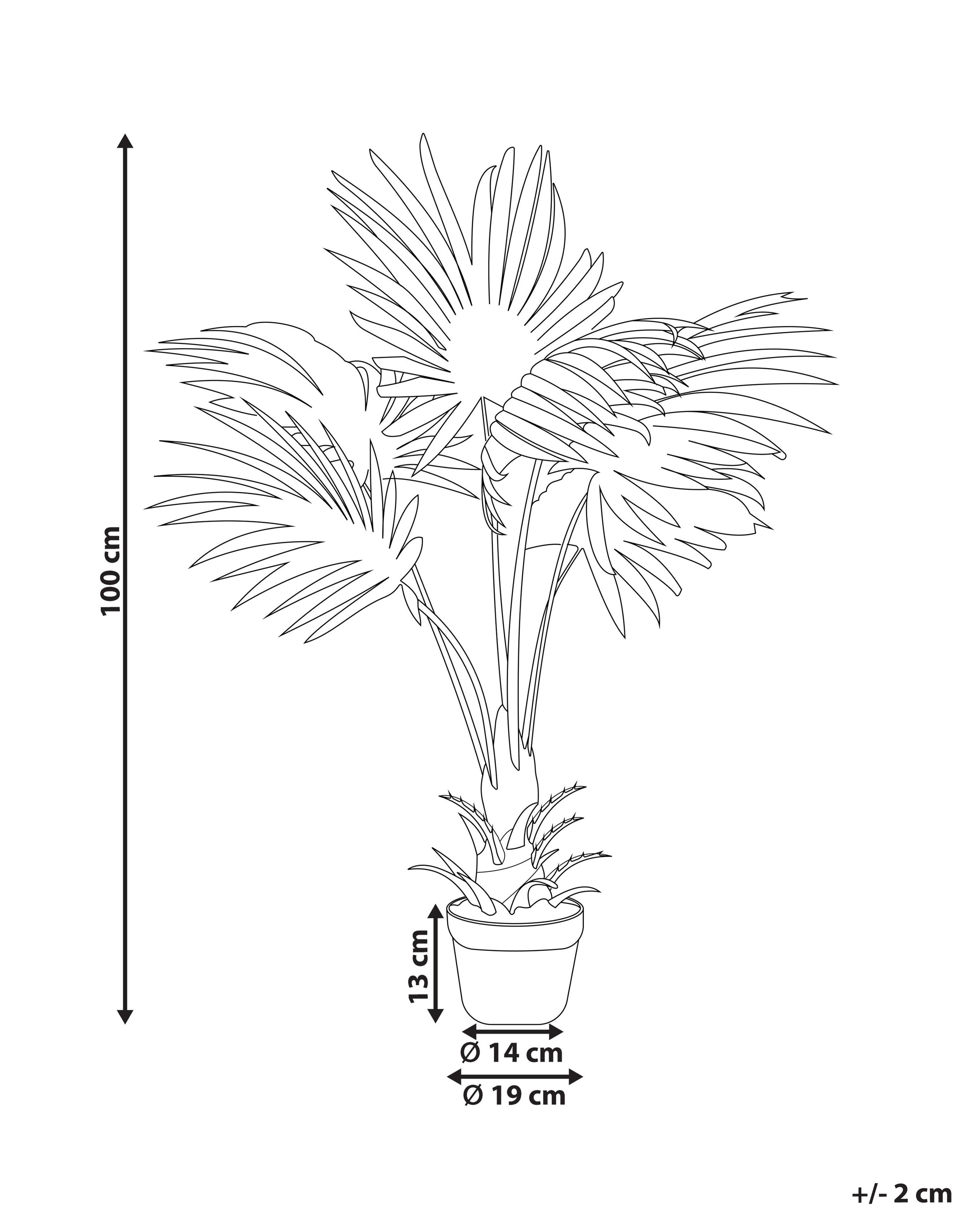 Kunstplant FAN PALM 100 cm Groen
