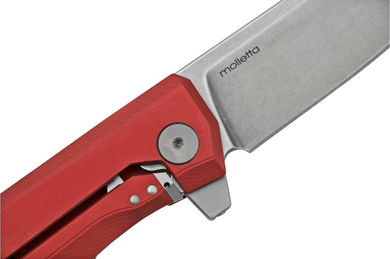 LionSteel Myto MT01A RS Red Aluminium, Satin zakmes, Molletta design