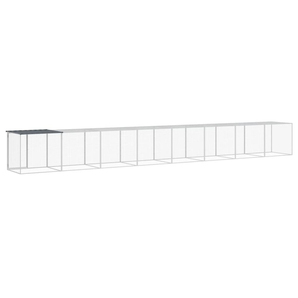 Poulailler avec toit anthracite 803x98x90 cm acier galvanisé