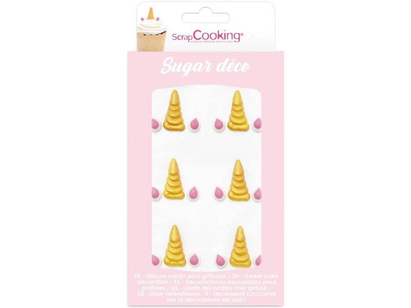 ScrapCooking Zuckerdekore Einhorn 6 Stück Versüsstes Dekor