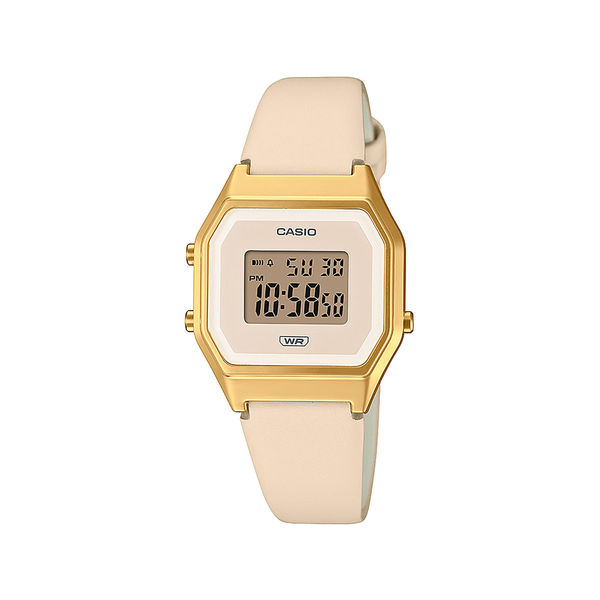 Montre CASIO mixte résine bracelet cuir rose