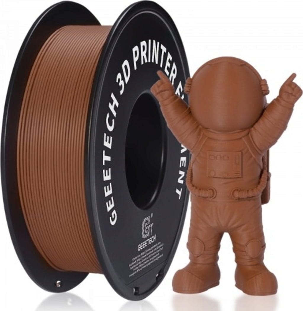 GEEETECH  PLA Matte Brown, 1,75 mm / 1000 g    Mattes PLA-Filament mit stärkerer Zähigkeit in Brown