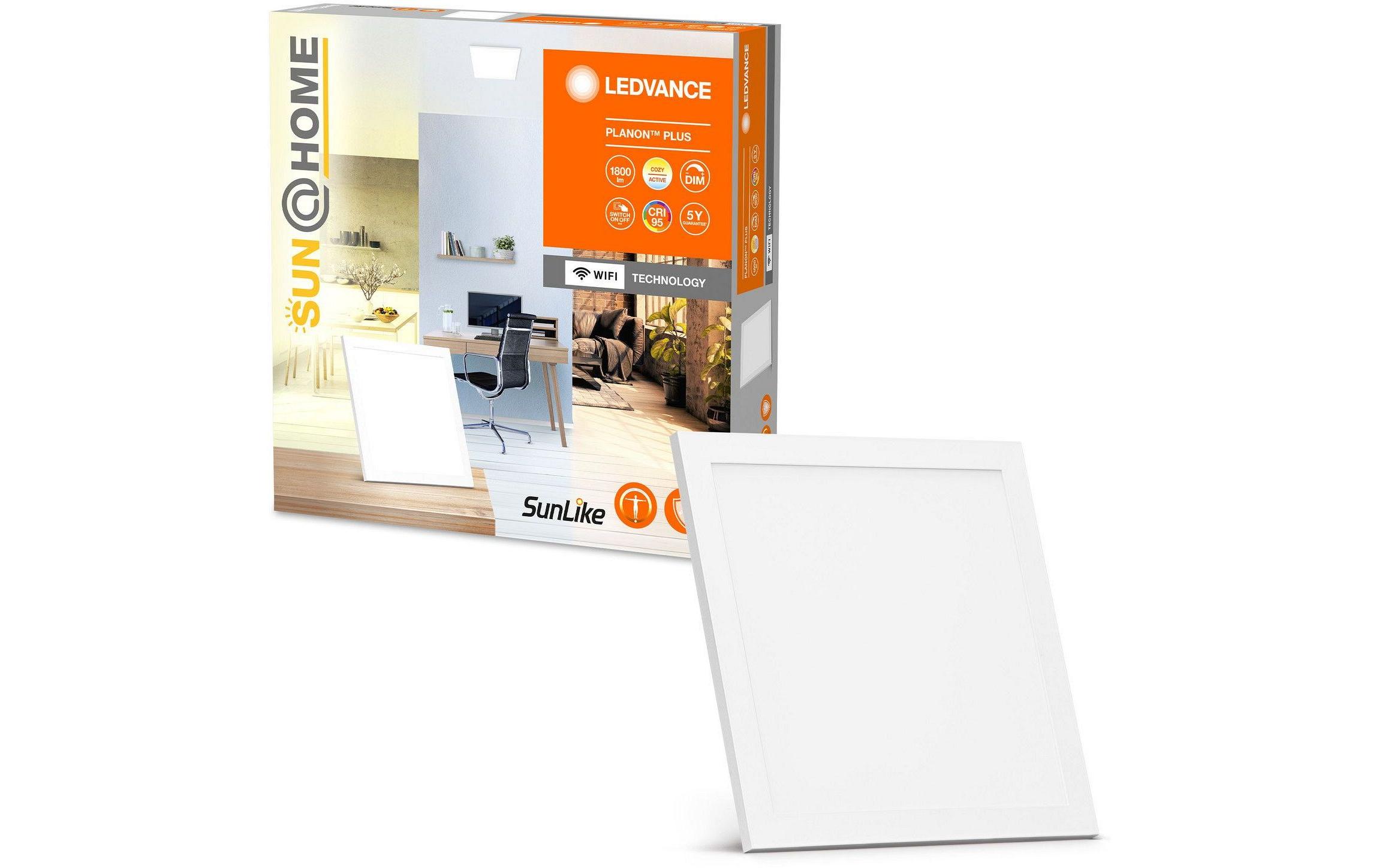Panelleuchte Sun@Home Planon Plus, 20 W, CRI95, 30 x 30 cmSmartes LED-Panel mit WiFi- Technologie