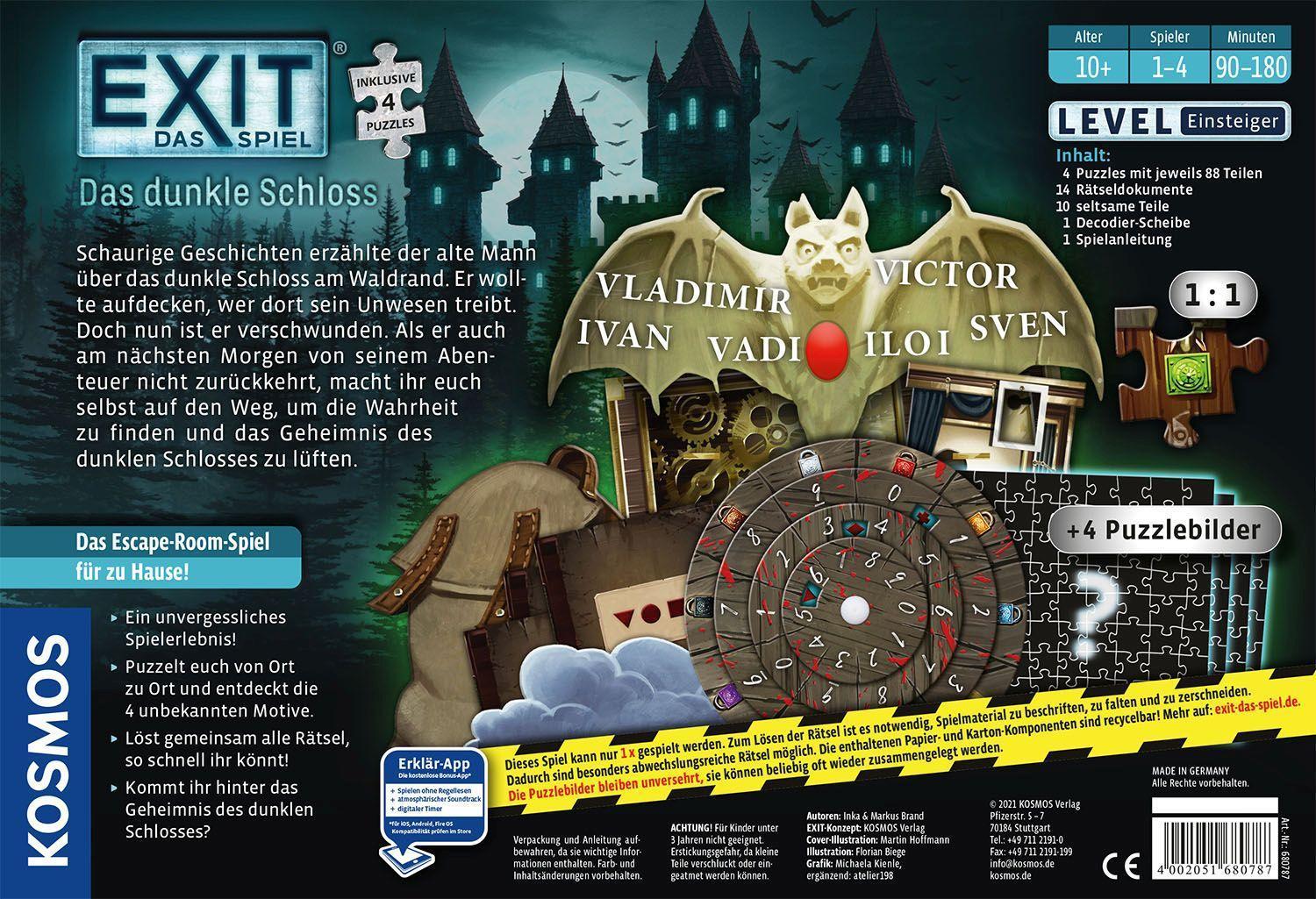 Escape-Spiel EXIT – Das dunkle Schloss + Puzzle