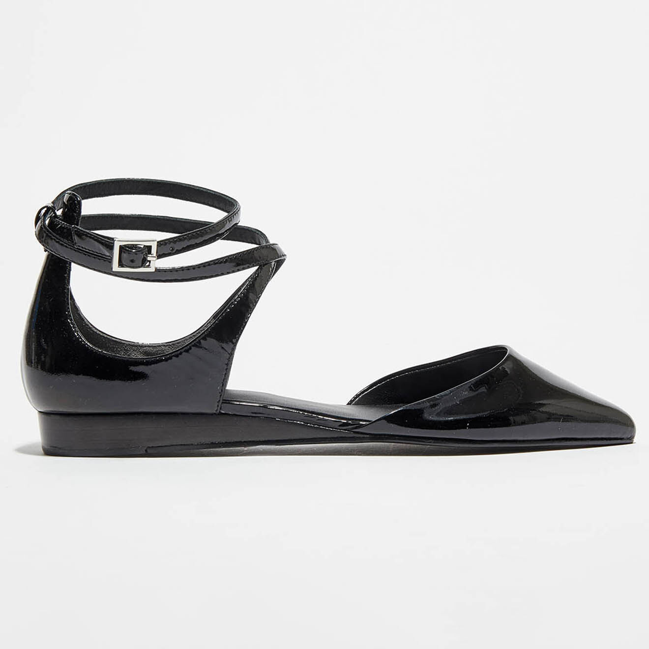 What For Chaussures ouvertes en Cuir Verni Edith noires