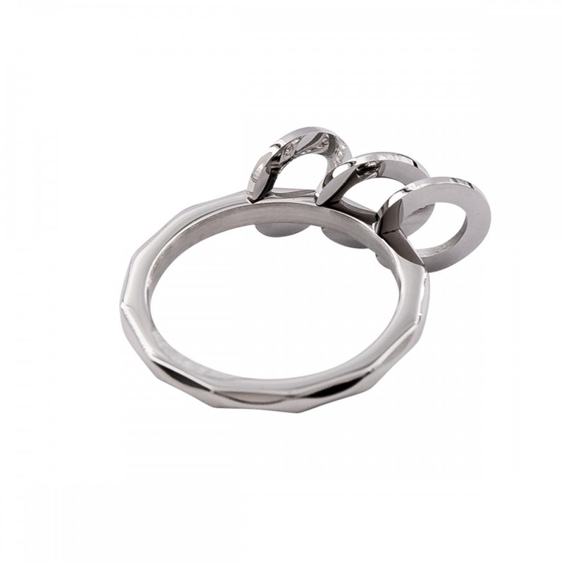 Bague Femme Acier Ornée Zirconium