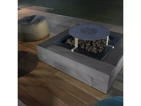 Braséro WOOD gris anthracite 2 hauteurs