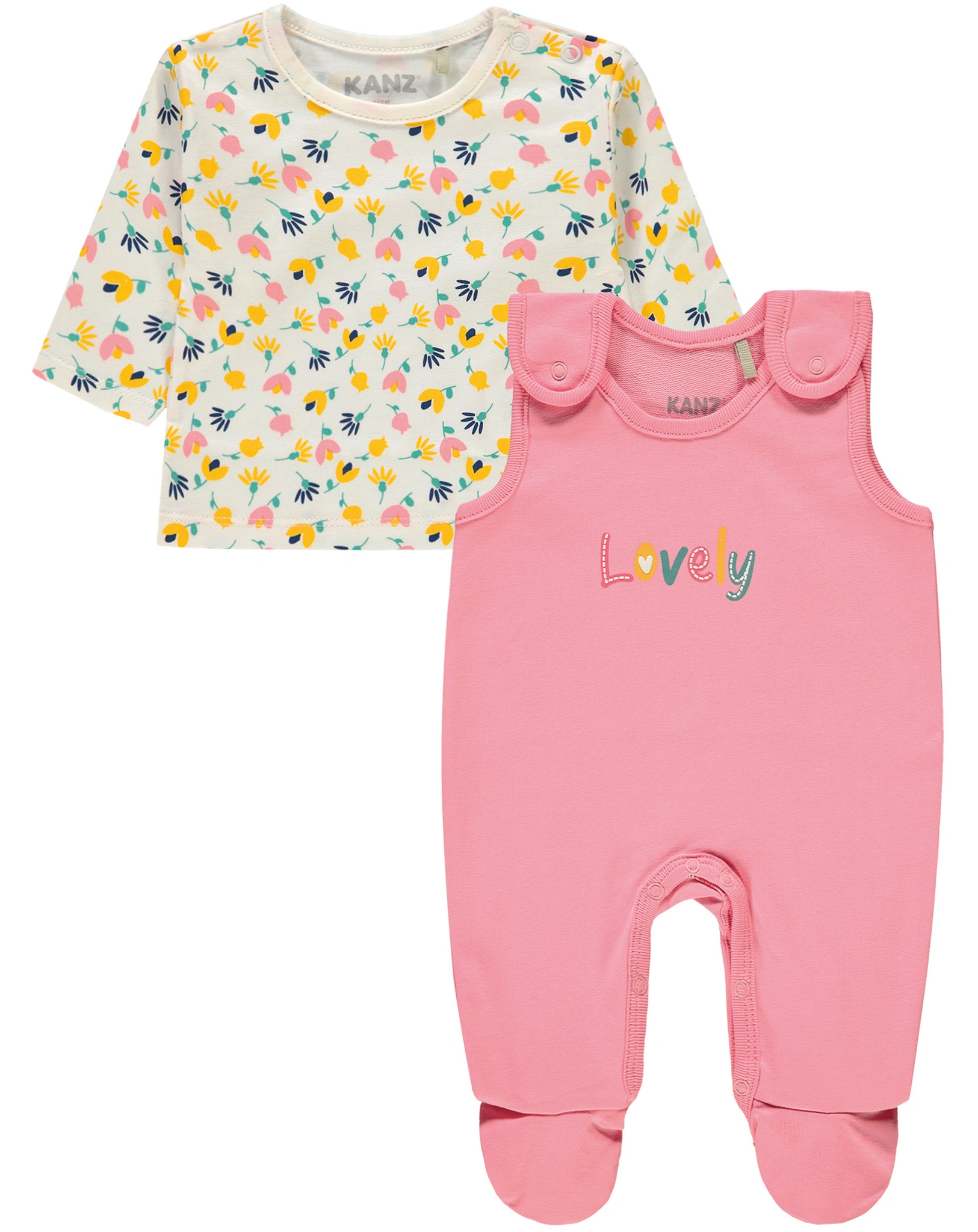 Strampler LAMA mit Langarmshirt in quartz pink