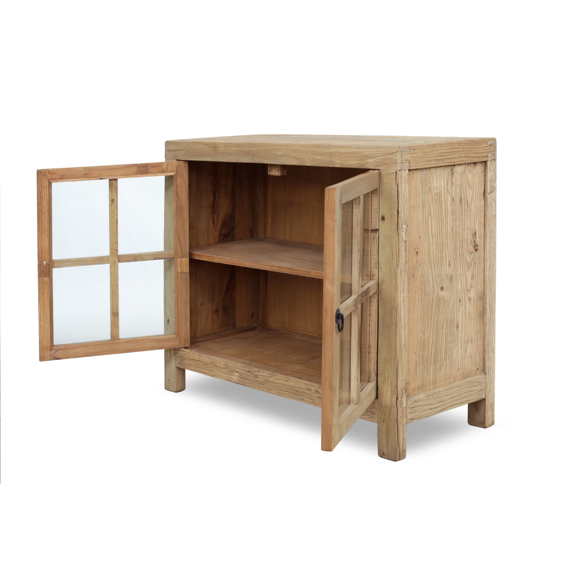 Vitrinenschrank 'Jakub', 2 Türen mit Glaseinsatz, T 40 cm, B 110 cm, H 90 cm von fischer's lagerhaus