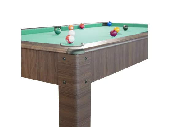 Billard Américain HARMONY 6Ft - 206,5 x 116,5 x 80 cm avec accessoires et plateau dînatoire - Couleur Chêne