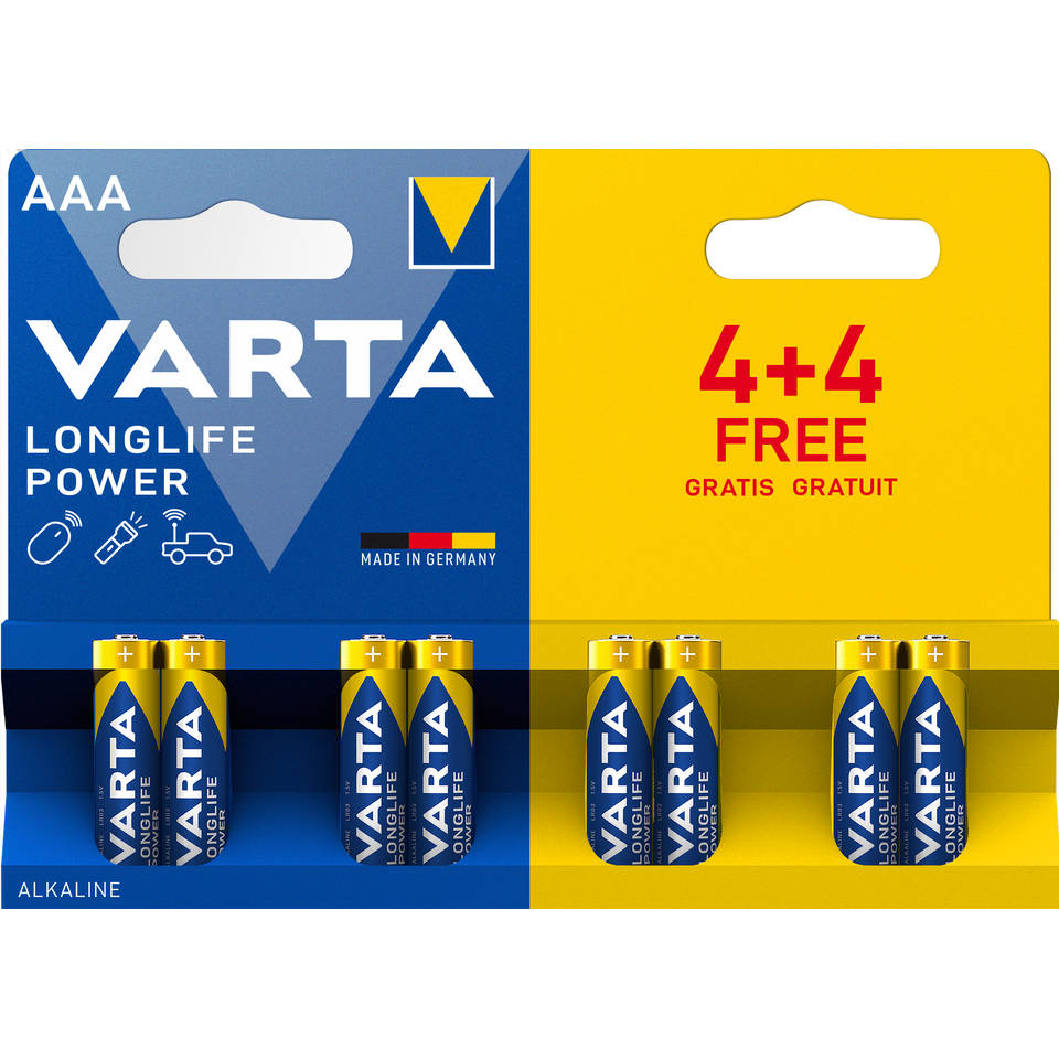 Varta High Energy AAA 4+4 Gratis