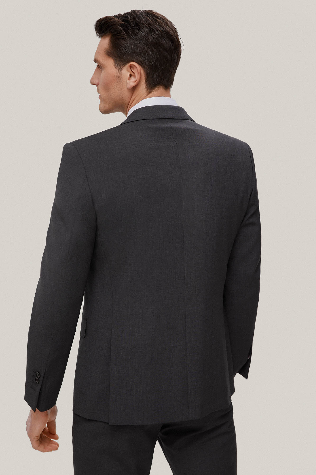 Blazer liso bi-elástico - Cinza