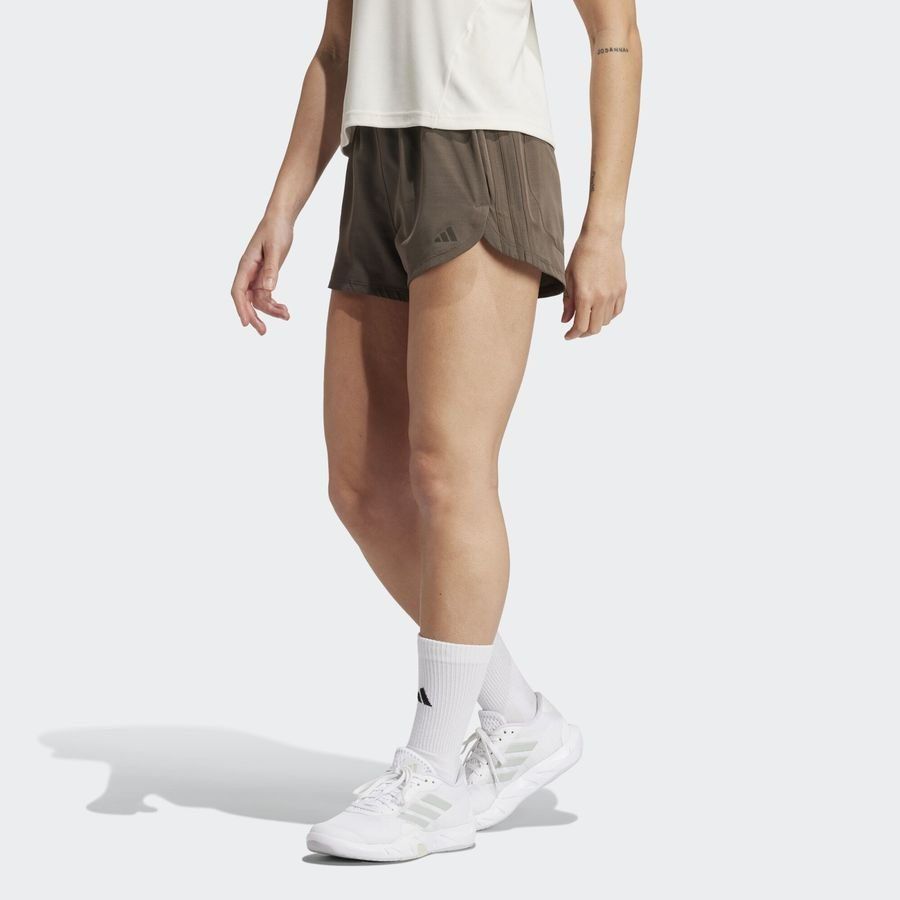 Adidas Short de training taille haute toile Pacer 3 bandes