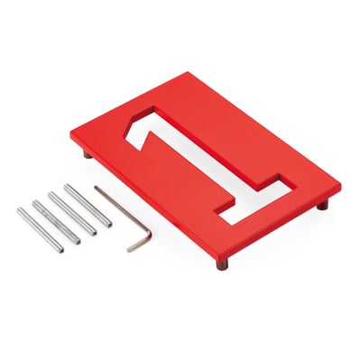 Hausnummer Spiekermann Industrial, Reinrot RAL 3028, B