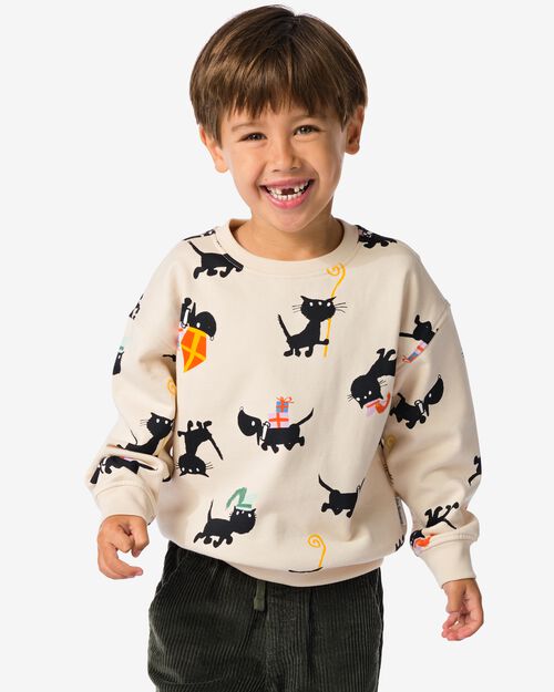 pull-over pour enfant takkie saint-nicolas blanc cassé