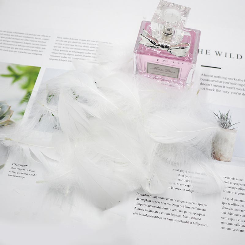 (100er Set) Deko Federn Party / Geburtstag / Hochzeit - Weiss