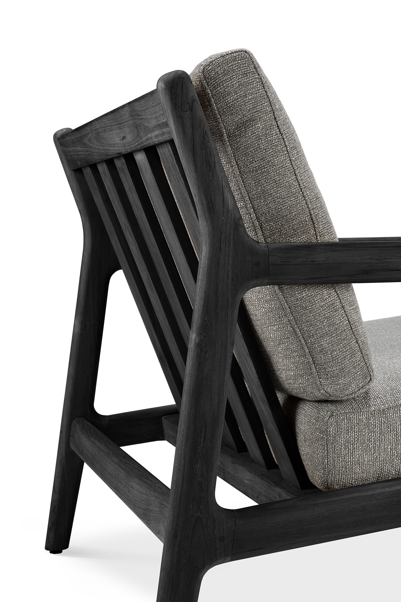 Teak Jack lounge chair - zwart - outdoor - mocha