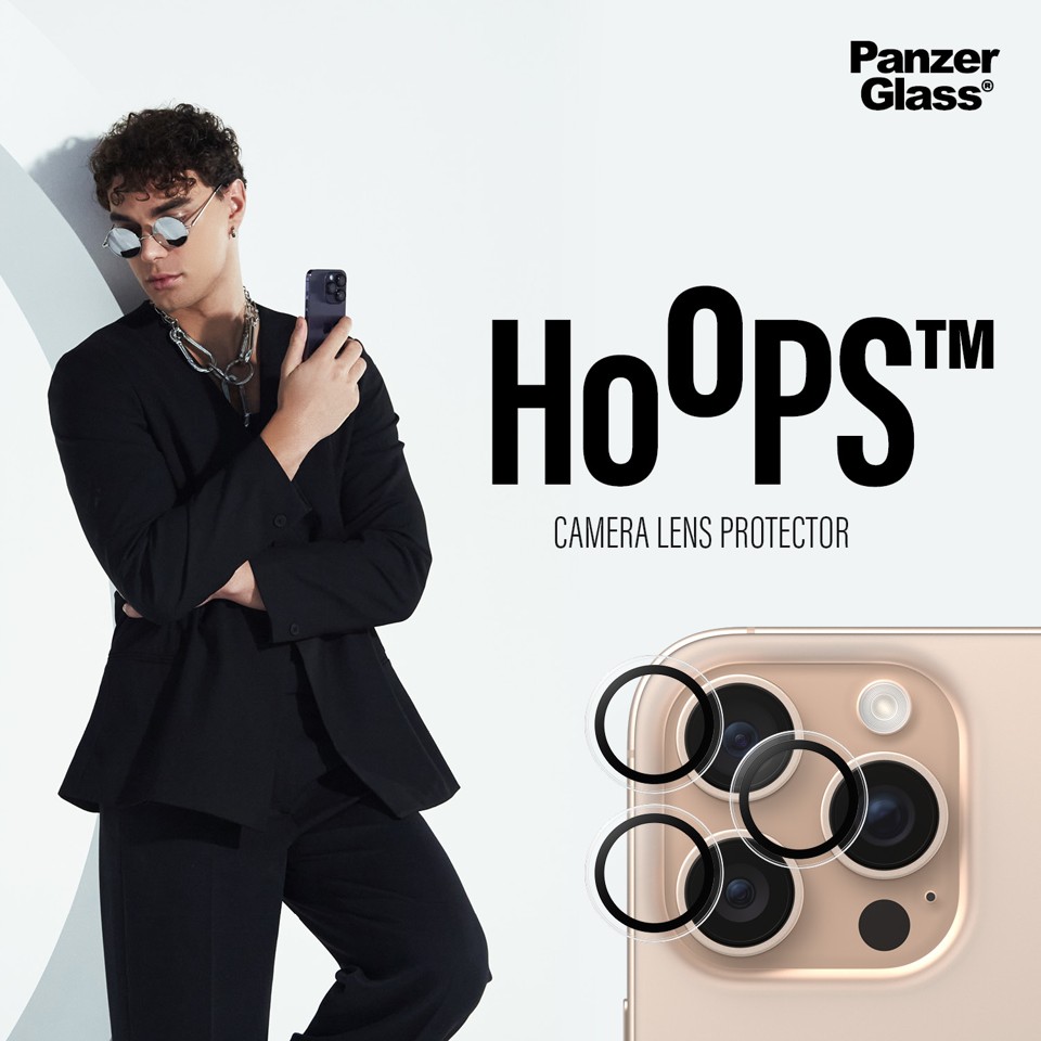PanzerGlass - Hoops Linse Beskytter - iPhone 16 Pro/iPhone 16 Pro Max - Transparrent