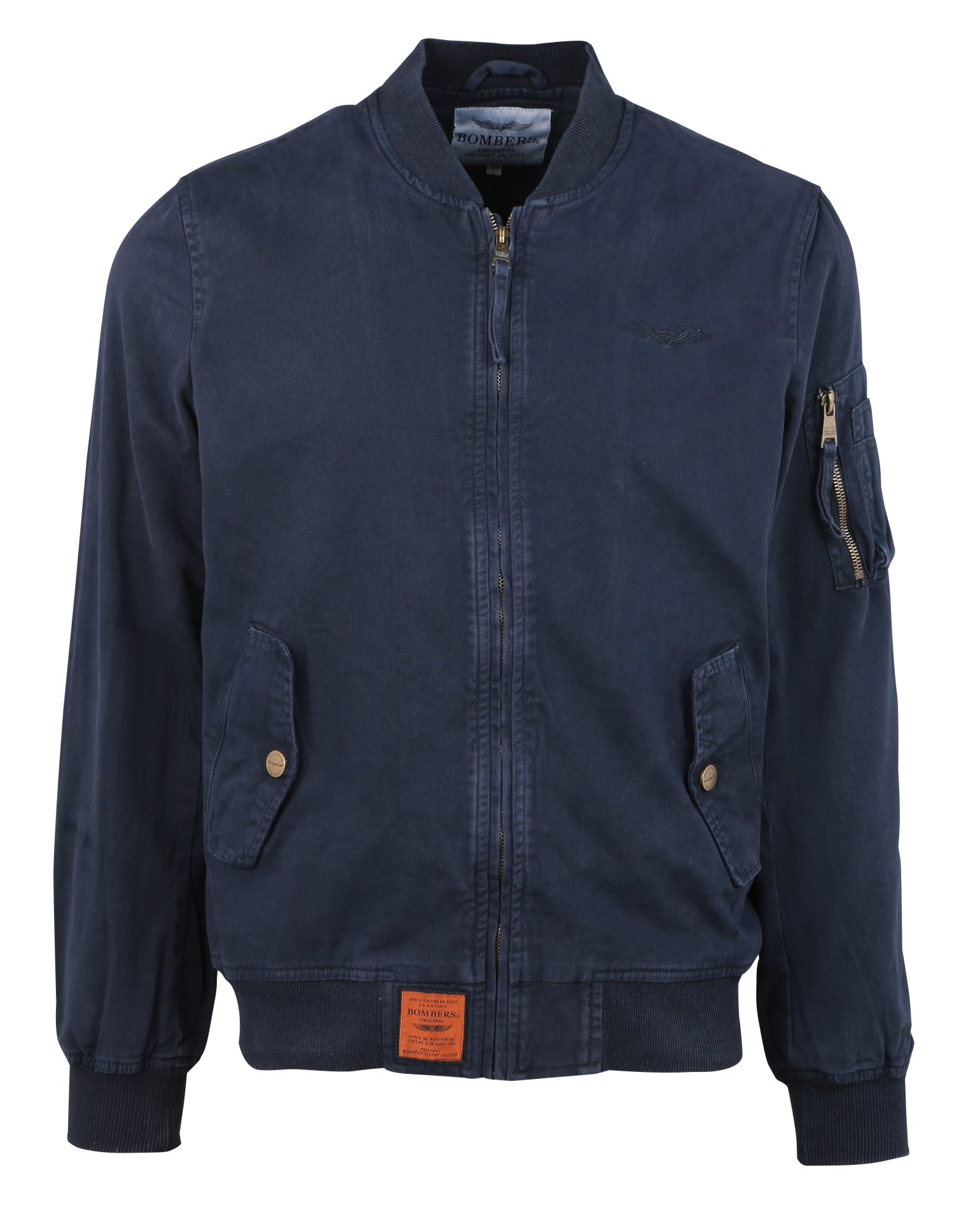 MAC - Bomber droit en coton | Bleu