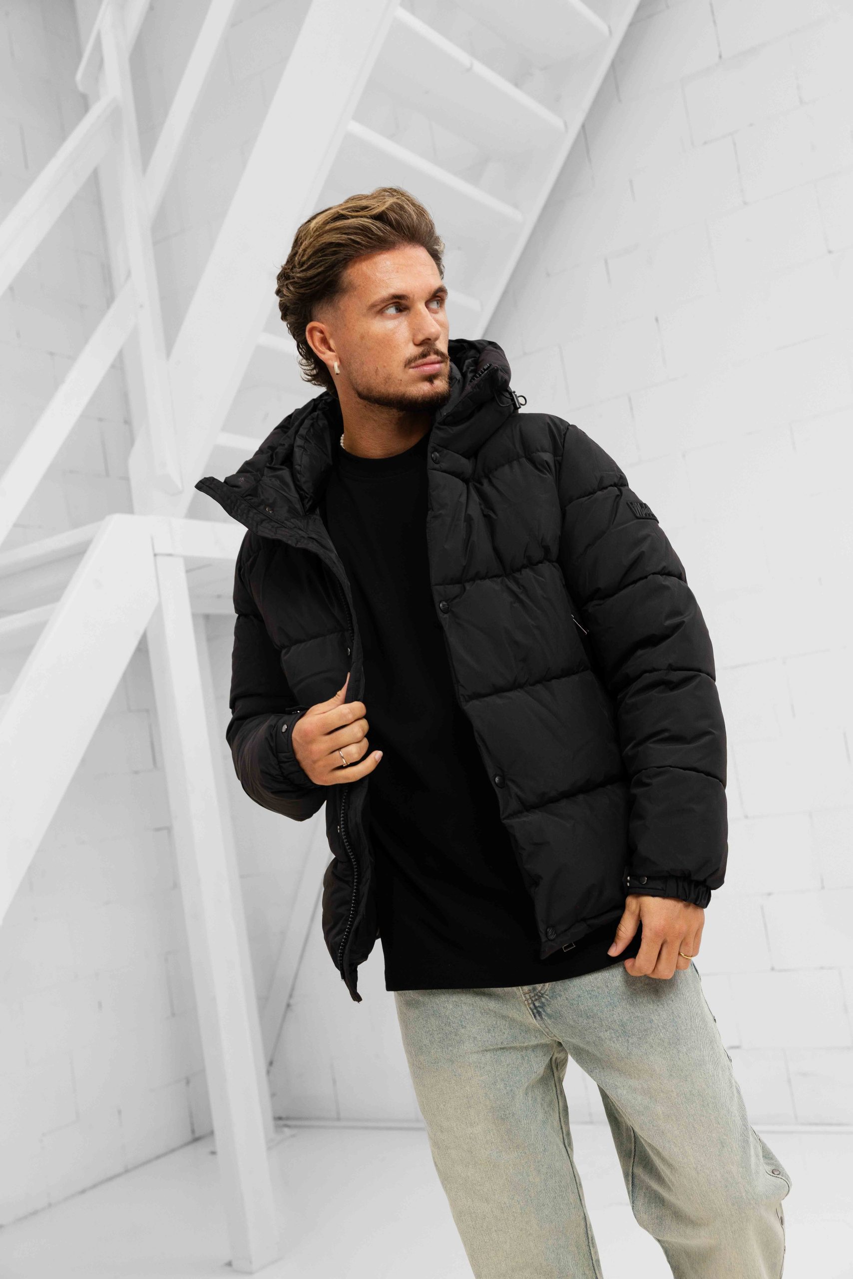 Malelions Arctic Puffer Winterjas Heren Zwart