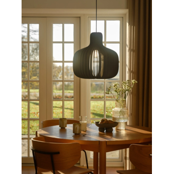 Nordlux hanglamp Hazo zwart hout ø 43 cm - 60W - E27