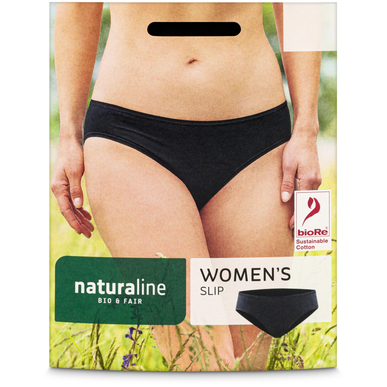 Naturaline Textil Damen Slip schwarz L