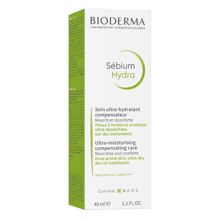 Bioderma Sebium Hydra Creme für unreine, ölige, zu Akne neigende Haut, 40 ml