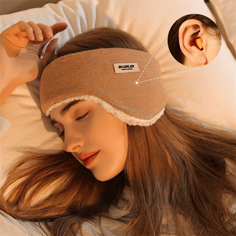 Gefüttertes Strick Stirnband Winter Outdoor Ohrenwärmer (One Size) - Schwarz
