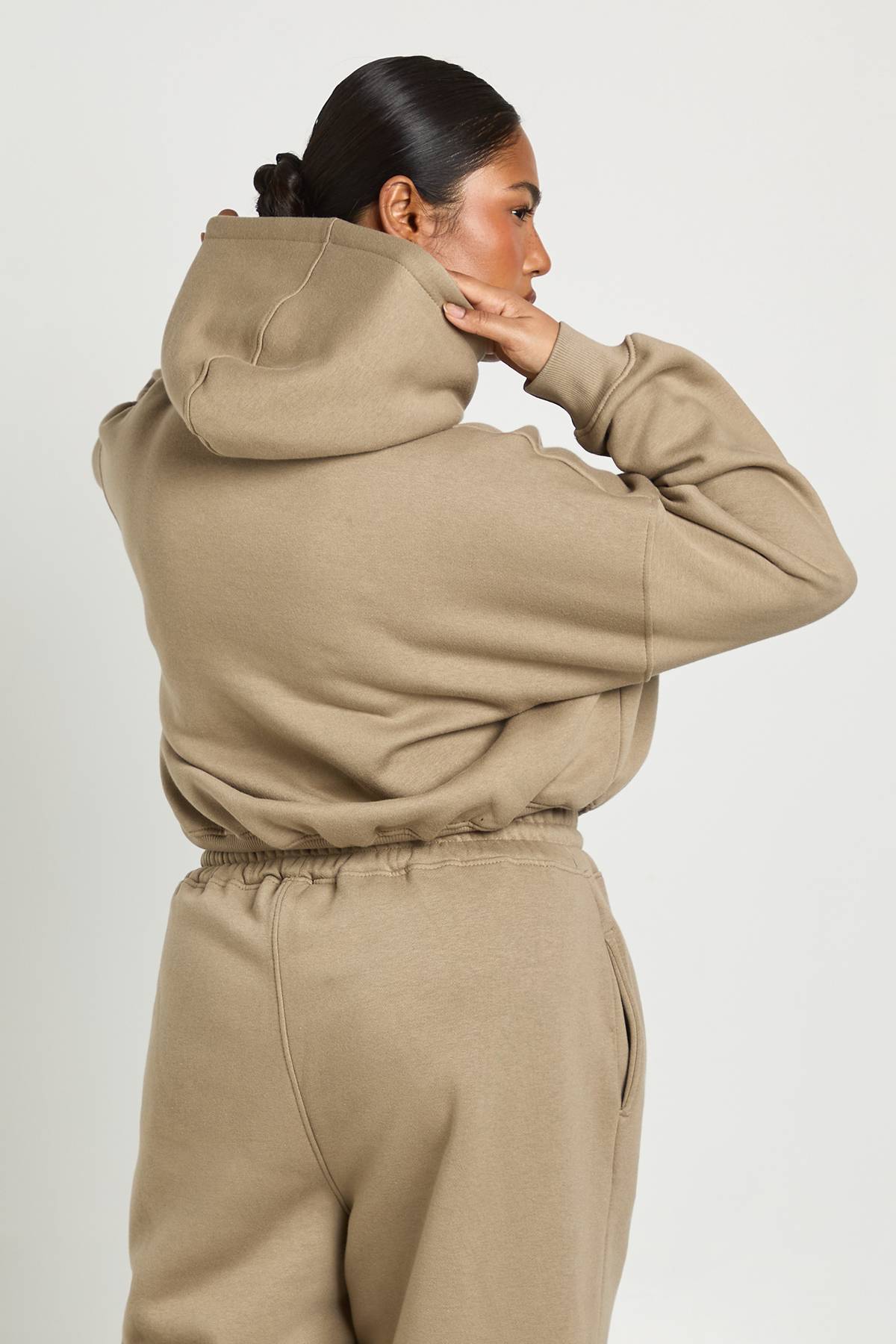 boohoo Sweat À Casynthétiqueche Grande Taille Avec Bande Froncée