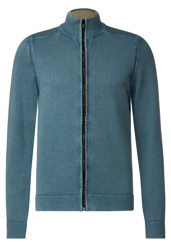 Strickjacke mit Zipper - ash blue