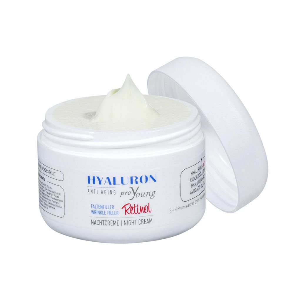 Hyaluron proYoung  Anti Aging Faltenfiller Retinol Nachtcreme
