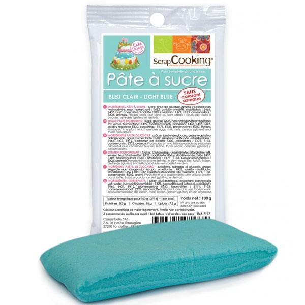 Pâte à sucre bleu clair 100 g Scrapcooking