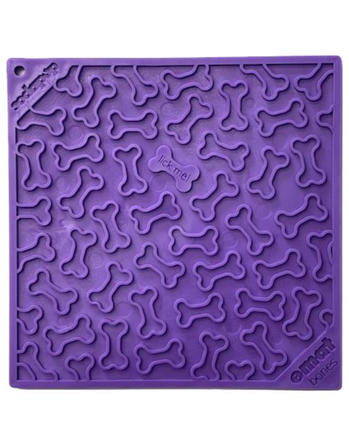 Sodapup Lickmat Bones - Hondenvoerbak - Paars Large