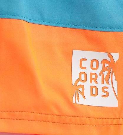 Color Kids Badeshorts - Farbblock - River Blue