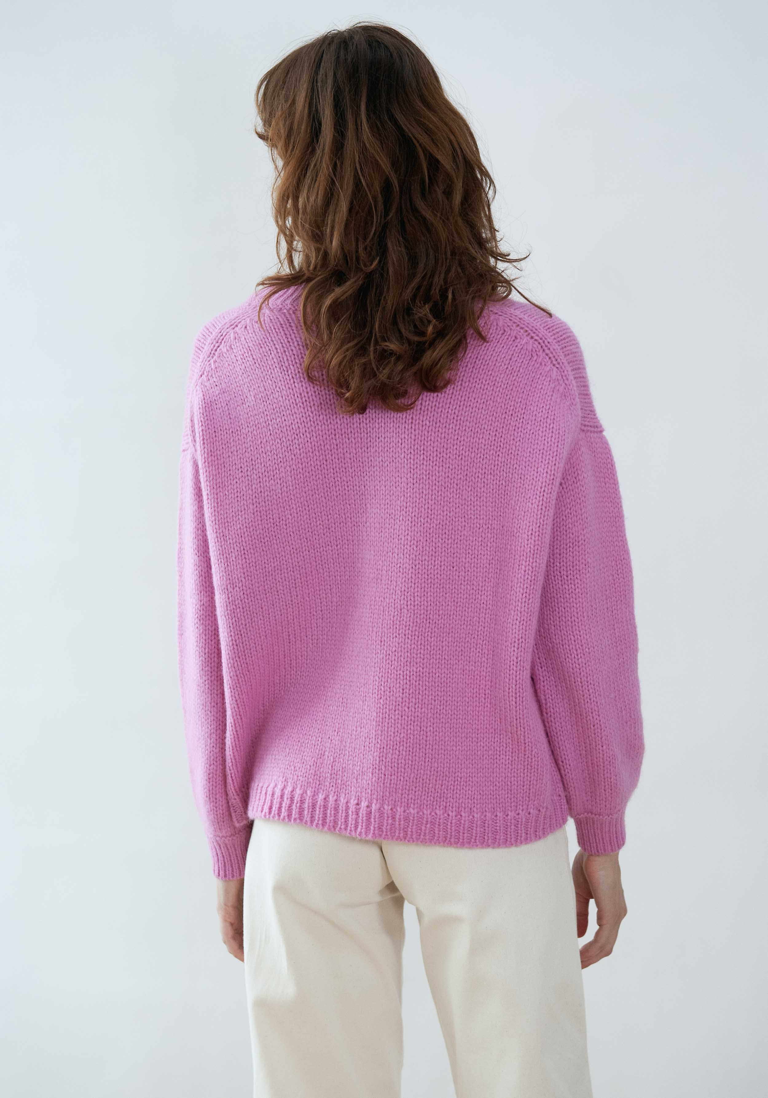 Jungle Folk Pullover Bay Sweater Pink