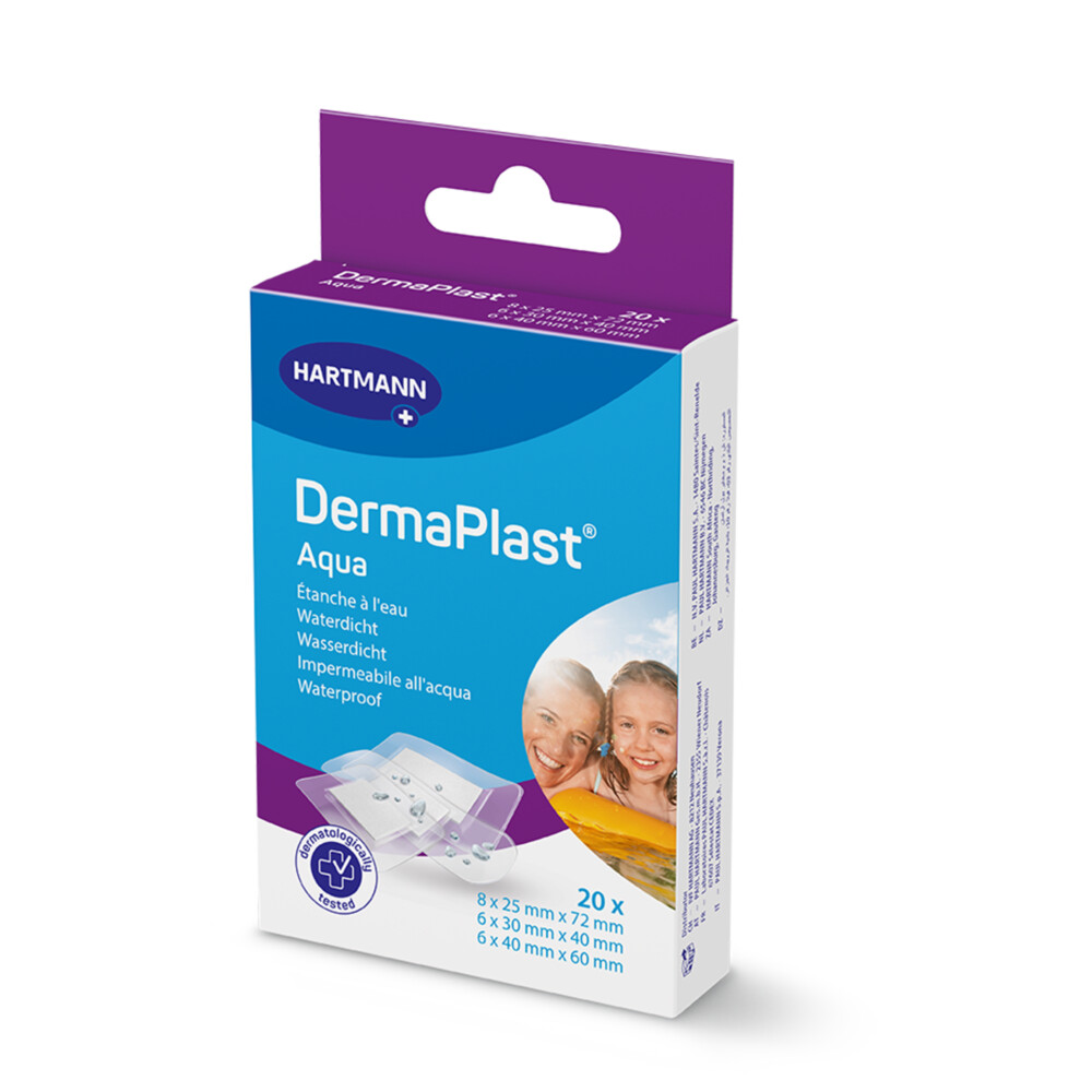 3x Dermaplast Waterdichte Pleisters 12x 2 x 6 cm + 8x 2 x 8 cm20 stuks