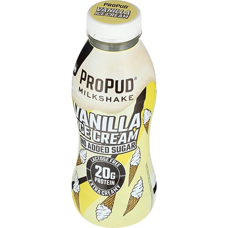 Proteinmilkshake m. vaniljesmag u. tilsat sukker laktosefri