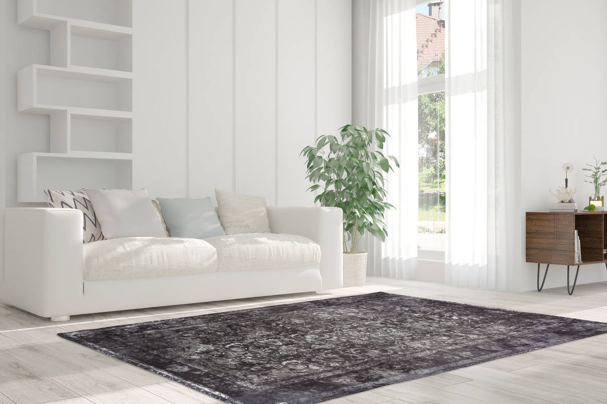 Teppich - grau - Vintage-Look - 140x200 cm