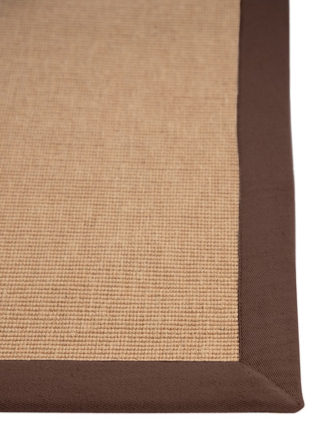 carpetfine Sisalteppich »Sisal  ,    auch als Läufer erhältlich« rechteckig 5 mm Höhe mit farbiger Bordüre, Anti Rutsch Rückseite, viele Grössen, Wohnzimmer
