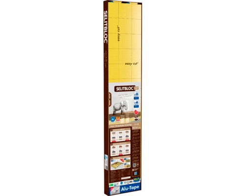 Selitbloc 1,5 mm vinyl- en designvloerondervloer inclusief aluminiumtape, verpakking 10,2 m²