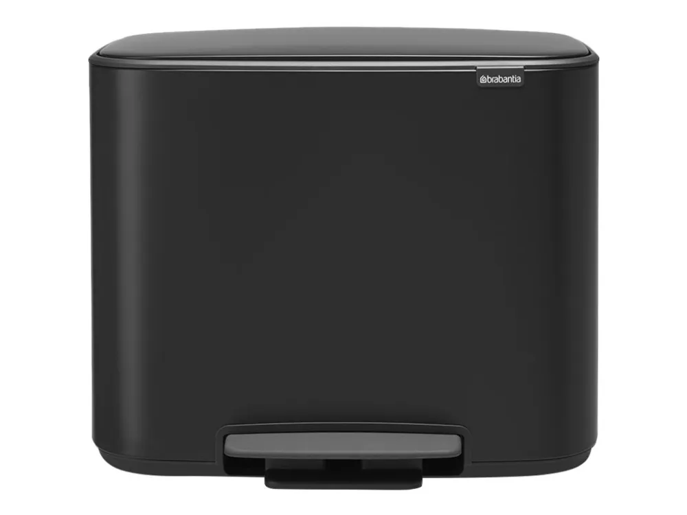Brabantia Bo Pedal Bin - Skraldespand - fliplåg - 36 L - fodpedal - mat sort