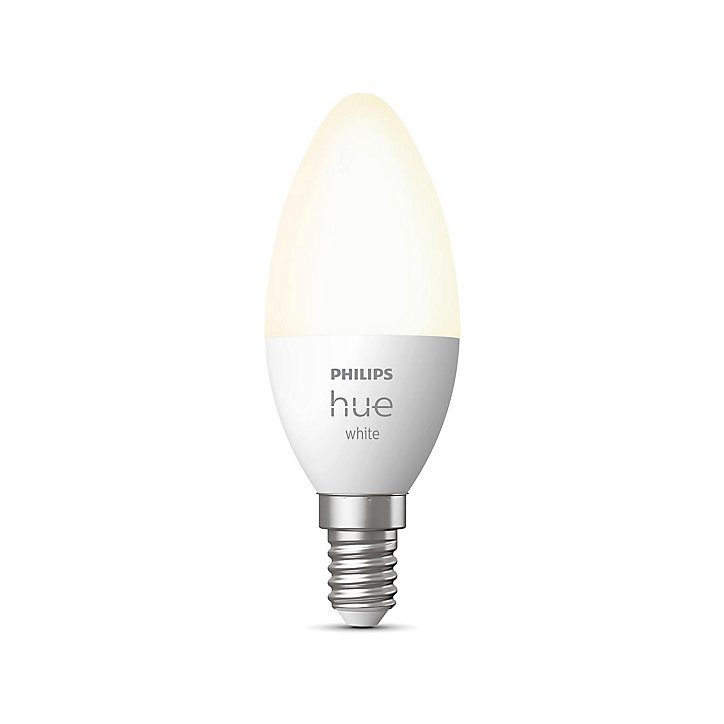Ampoule connectée dimmable Bluetooth Philips Hue IP20 Flamme E14 470lm 5,5W blanc chaud