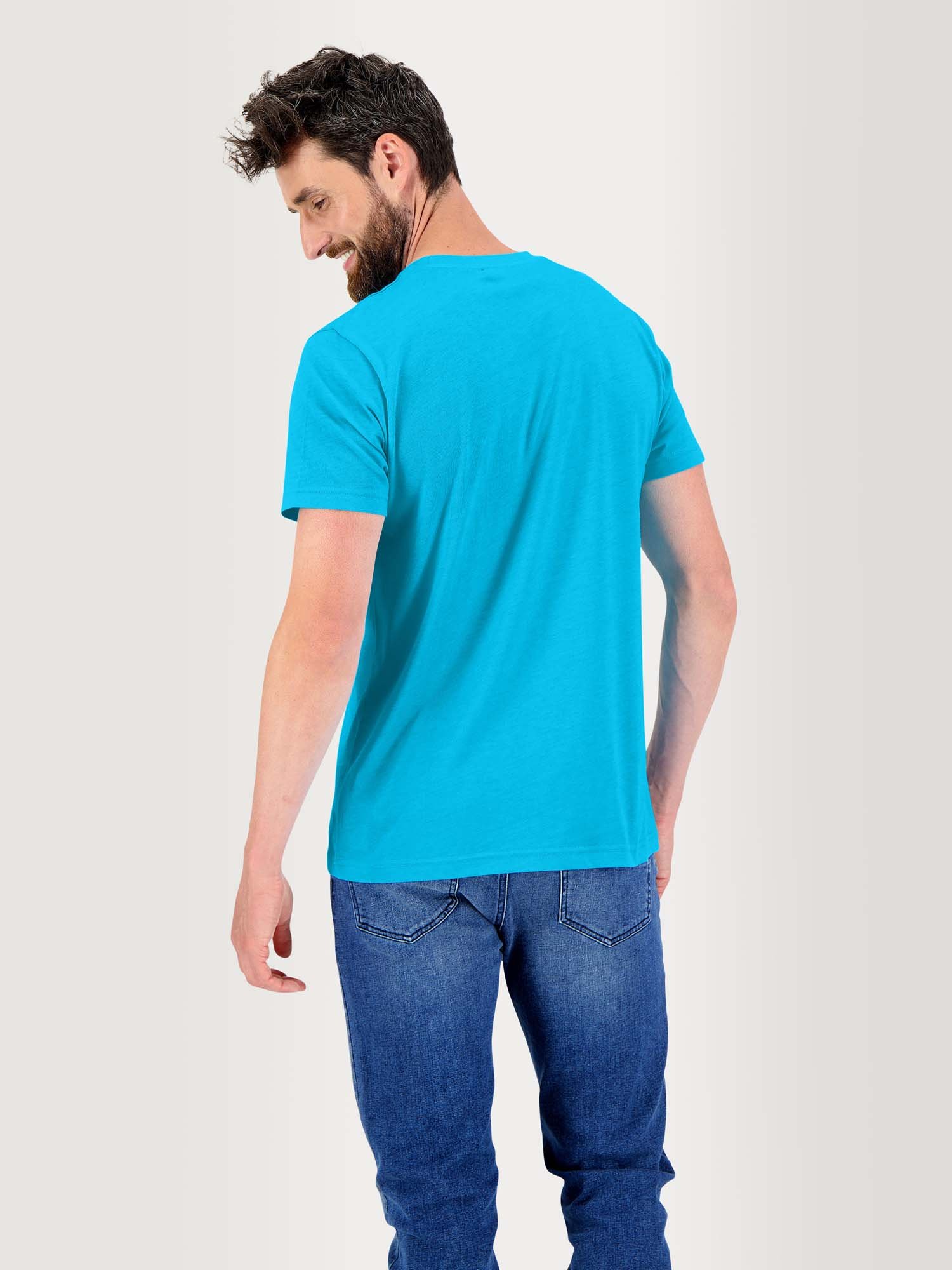 Tee Shirt Homme Manches Courtes Turquoise