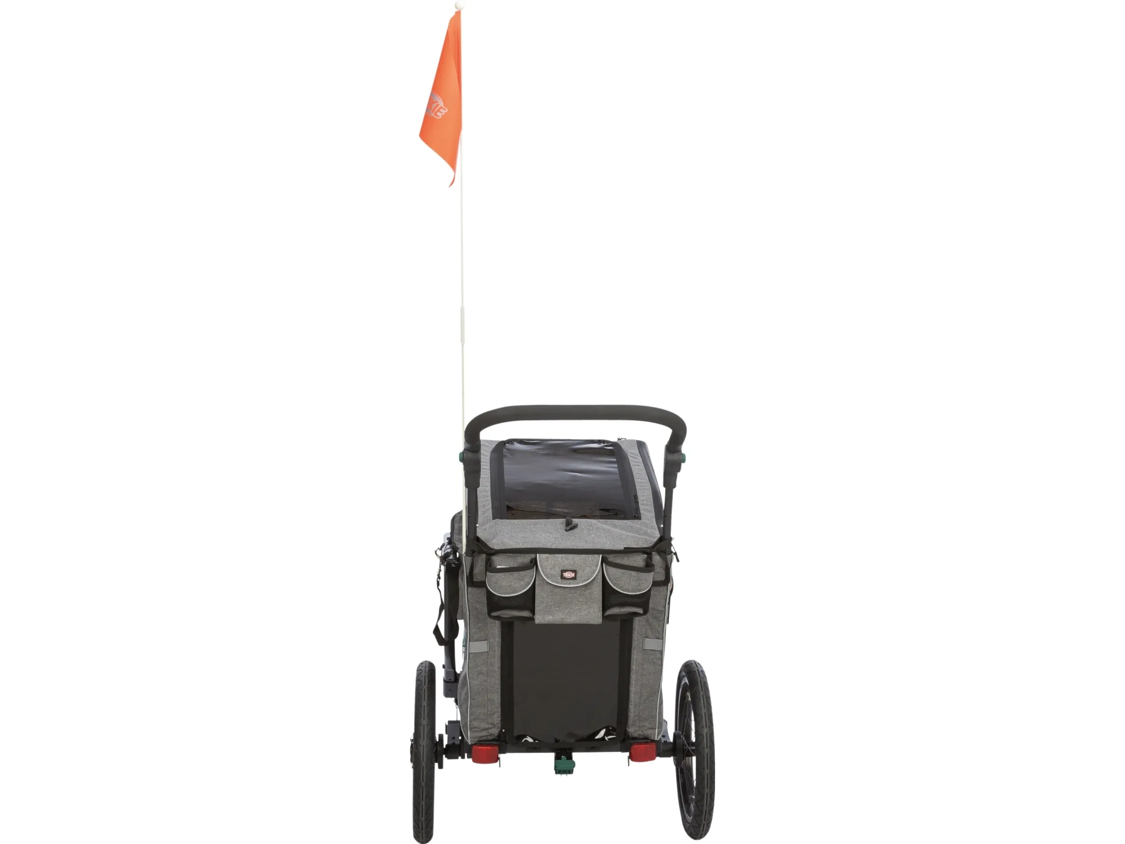 Trixie Bicycle trailer, S: 64 × 92 × 80/130 cm, grey/sage