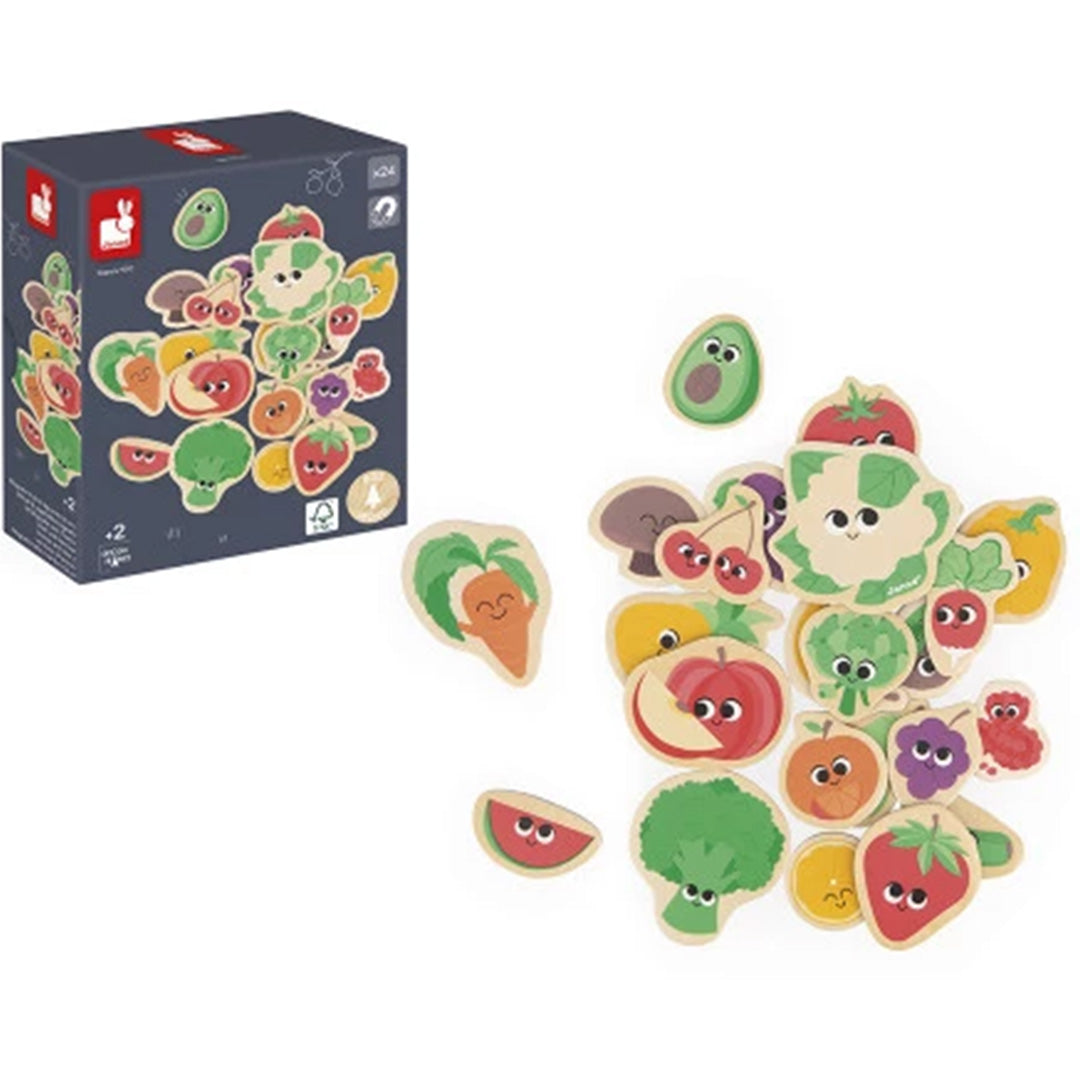 Janod magneten groente en fruit - 24st