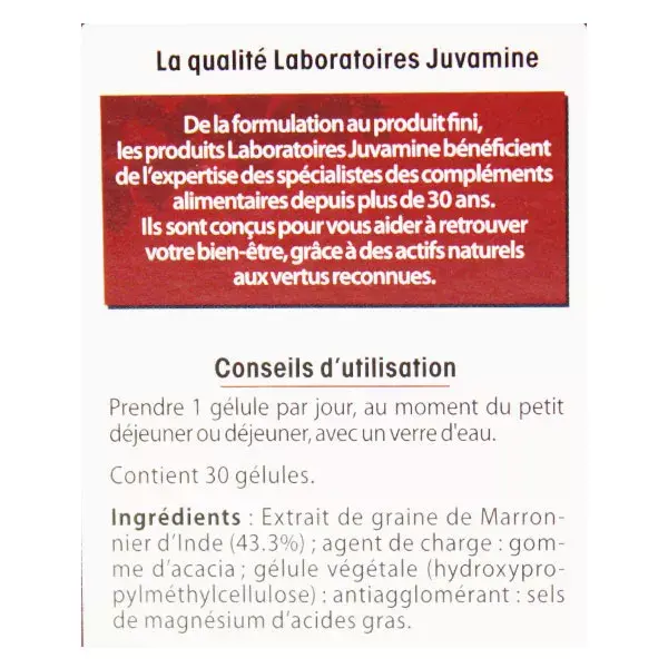Juvamine Marronnier d'Inde 30 gélules