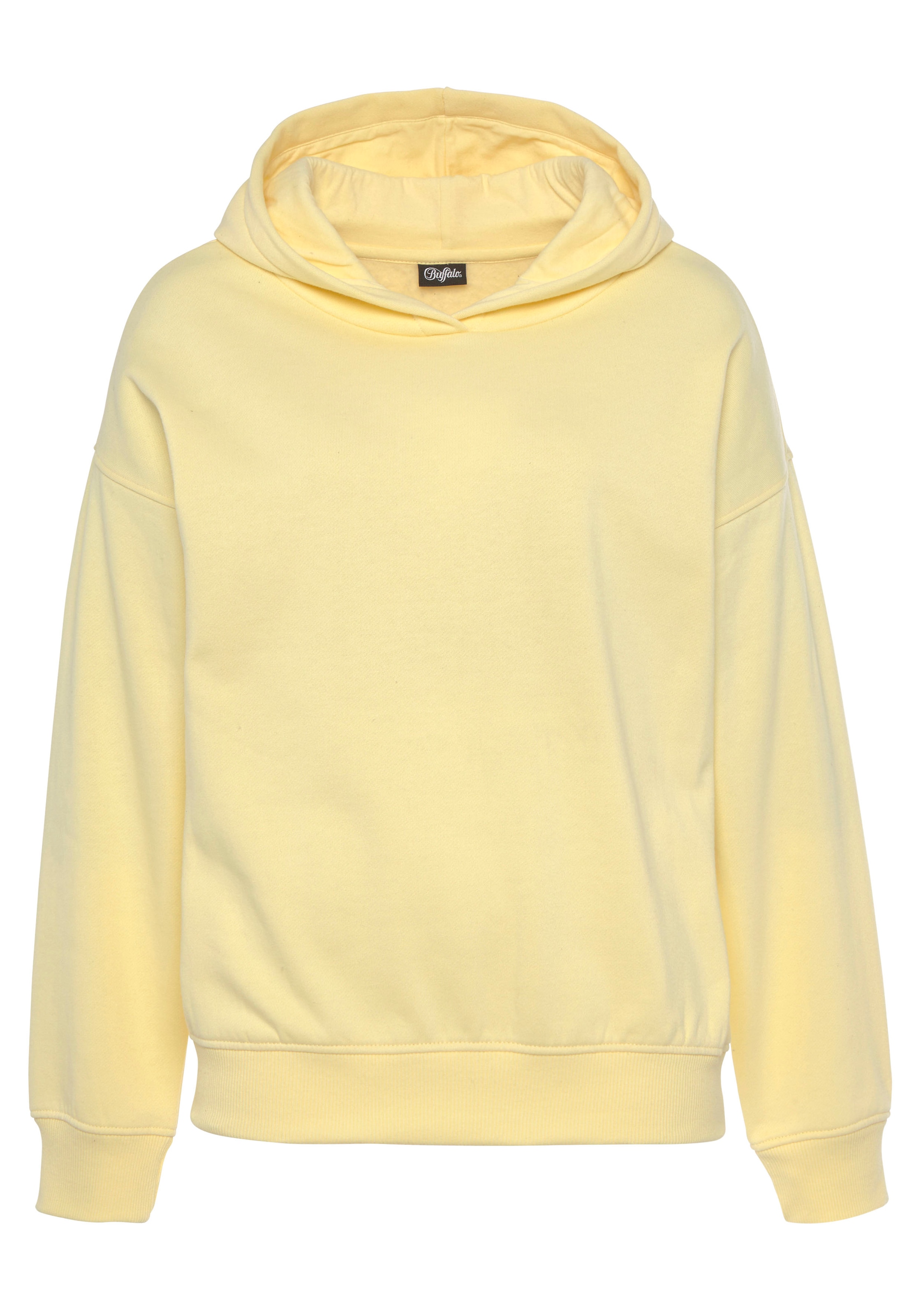 Buffalo Hoodie , Kapuzensweatshirt mit Rückenprint und Rippbündchen, Loungewear