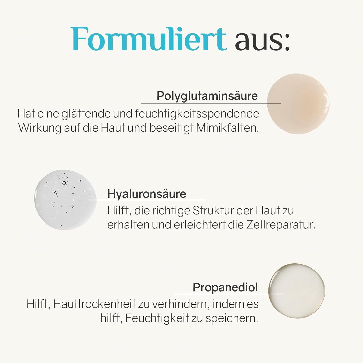 Ardaraz Gesichtsmasken Hyaluronsäure und Polyglutaminsäure
